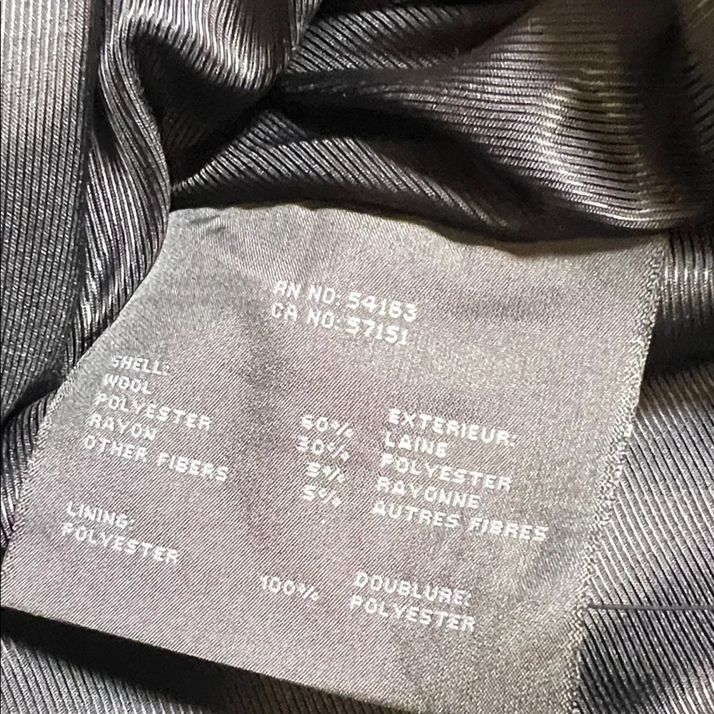 Marc New York wool blend women Classic Black Peacoat size 8